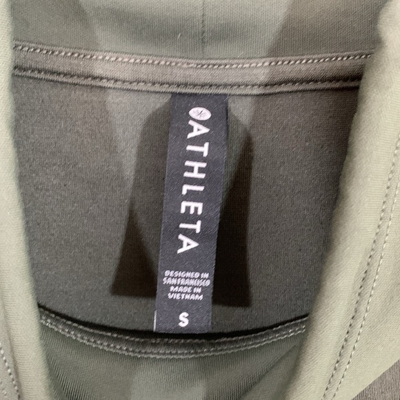 Athleta HERMOSA MOCK NECK Mountain Olive Green SWEATSHIRT size S - Picture 7 of 16